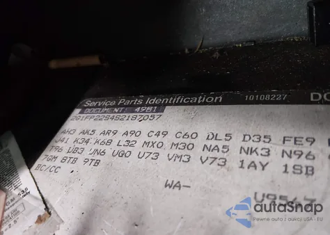 1995 Chevrolet Camaro z USA, uszkodzony, nr VIN 2G1FP22S4S2187057